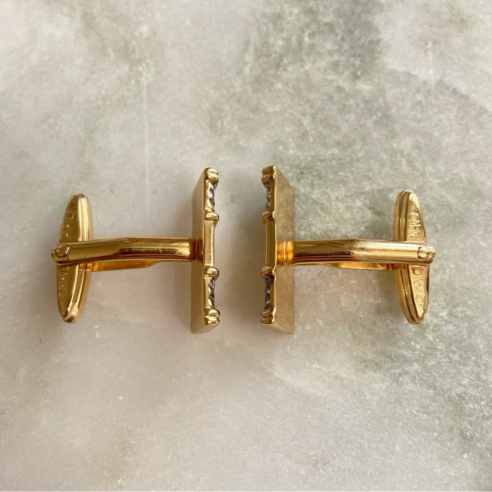 Auth Dior Cuff Links Vintage - Picture 3 of 6